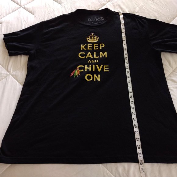CHIVE NATION T Shirt Men's 3XL Black Keep Calm And Chive On Graphic Short Sleeve - Picture 7 of 7
